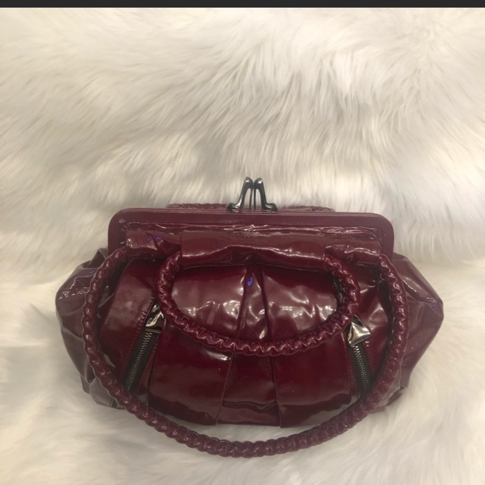 Christian Louboutin Cherry red Loubettte patent purse